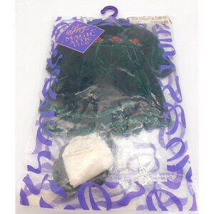 Vintage Magic Attic Club Rose Elegant in Emerald Holiday Dress Set in Package